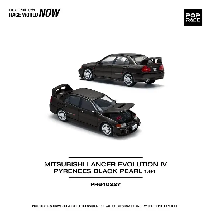 POP RACE 1:64 Mitsubishi Lancer Evolution IV – Black Pearl – PR640227/BLACK