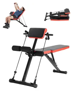 Roman Chair Back Extension Hyperextension Bench Adjustable Foldable For Home Gym And Core Training, Sit-Up Bench With Sturdy Steel Frame, Non-Slip Feet, Comfortable Pad, Easy Storage, Suitable For Abdominal And Back Workouts