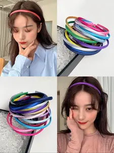 Cute Colorful Hair Hoop, Casual Simple Hair Accessories for Women & Girls, Minimalist Headwear Suitable for Thick Hair
