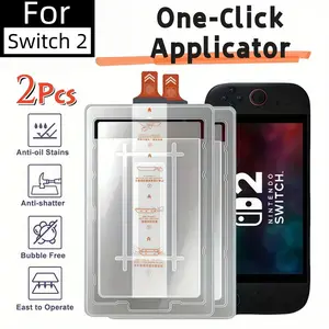 Switch2 Screen Protector Film Set, High-Alloy Material, 9h Hardness, Dust-Free Installation, Easy-To-Apply Design