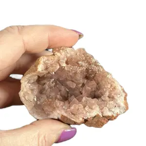 Natural Pink Amethyst Cluster Geode-perfect statement piece!