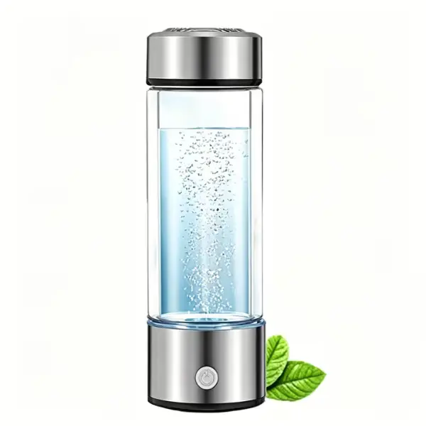 Upgraded Hydrogen Water Bottle, Hydrogen Water Machine -SPE & PEM, Portable Rechargeable aquahealth Hydrogen Water Bottle Generator, Portable Hydrogen Water Improve Water Quality in 3 Minutes(Silver)