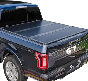 Hard Folding Truck Bed Tonneau Cover Compatible with Chevy Silverado & GMC Sierra 1500(2007-2026) 2500 3500 HD(2007-2019) 6.6 ft Standard Box(NO CarbonPro Bed), Tri Fold Style