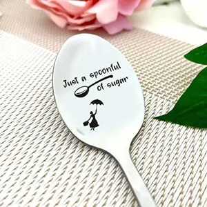 Stainless Steel Spoon, Cute Coffee Spoon, Ice Cream Spoon, Tea Spoon, Sugar Spoon, Kitchen Utensils for Home Use, Gift for Friend