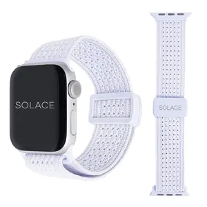 Solace Bands Sport Adapt White Watch Straps for Apple Watch All Versions Ultra Series 11-1 Lifetime Warranty Breathable Durable Lightweight