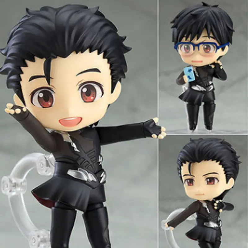 10cm GSC Nendoroid 736 Yuri On Ice Victor Nikiforov Movable Face Chibi Figure Anime Collectible Model Toy For Children Gift