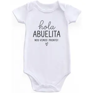 Hello Grandma See You Soon Spanish baby pregnancy announcement grandchild infant Bodysuit