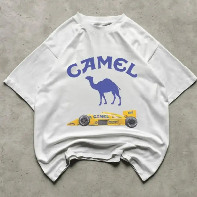 Vintage Camel Racing T-Shirt, Logo Tee, Gifts Shirt, Unisex Vintage Graphic Tees Gothic Grunge Y2k Emo Scene Amity Affliction Style Clothes Men Women Streetwear
