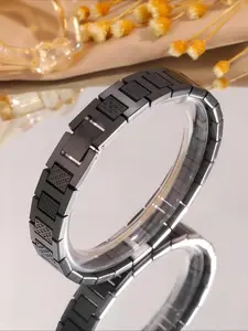 Men's Casual Classic Bracelet, Stainless Steel Bracelet, Fashion Jewelry for Party, Daily Clothing Decor, Trendy All-match & Exquisite Jewelry for Birthday Gift