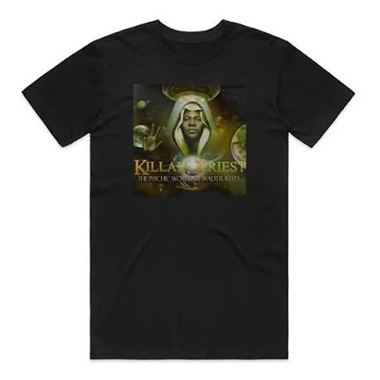 Killah Priest The Psychic World Of Walter Reed Album Cover T-Shirt Black
