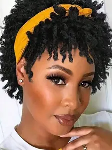 Short Dreadlock Wig For And Men Afro Faux Locs Dreads Wig Heat Resistant Short Braided For Women Afro Kinky Wigs