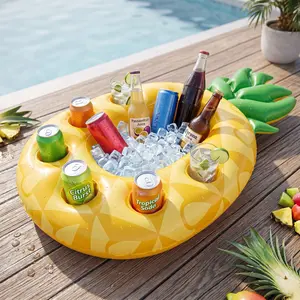 Inflatable Pool Serving Bar & Floating Drink Holder, Summer Party Ice Tray, Fun Water Activity Accessory, Perfect for Outdoor Events