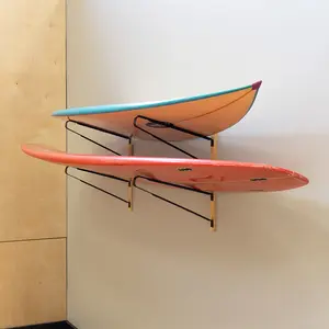 Avon Surfboard Wall Rack | 2 Levels | Wooden Design | Minimalist Style | Ideal for Display and Storage