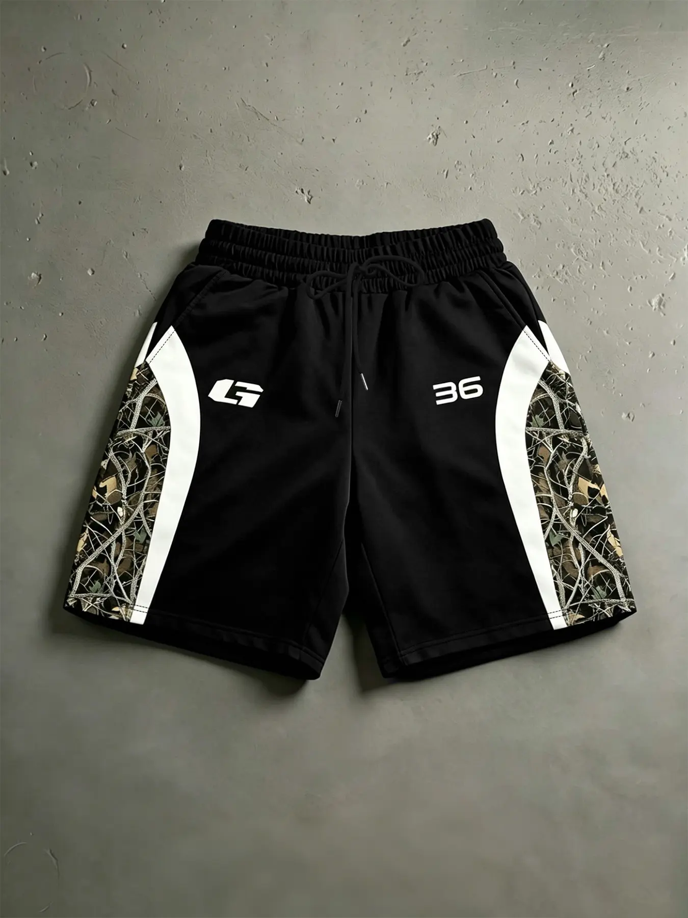 American Camouflage Patchwork Gym Shorts, Camouflage Sports Shorts, Shorts Summer Casual, Fashion Print, Casual Design, Suitable for Home, Leisure, Outdoor Activities