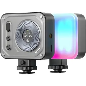 P108 Pro RGB Video Light, Portable Led Light for Photography, Cold Shoe Light, CRI95+, 2500-6500K, 12 Effects, Fill Light Accessories for Content Creator, Streaming