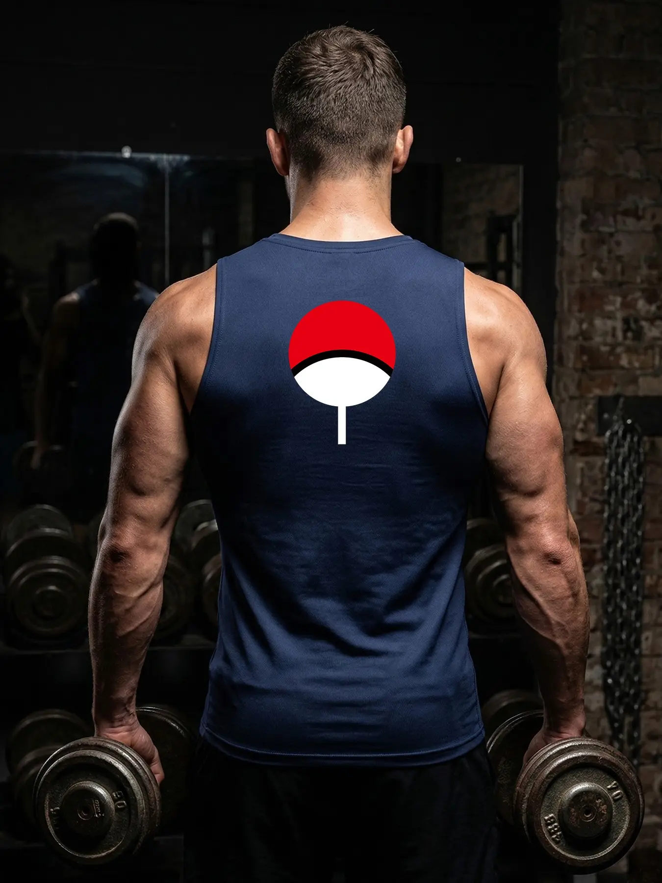 Graphic Print Sleeveless Compression Shirts for Men, Gym Workout Fitness Athletic Tank Top, Workout Vests, Summer Quick Dry Sporty Running Basketball Vest, Dry Fit Wicking