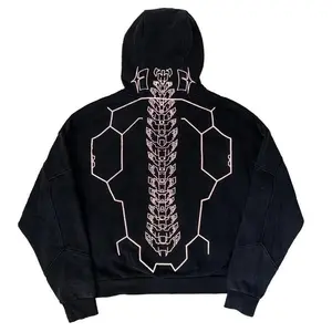 ZeroHoodieLongSleeveStylishWearforAnimeFansFashionStreetwearMenswearwithUniqueHexagonDesignonBack