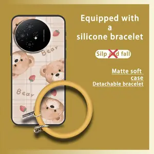 Creative Protective Phone Case For TCL 50 Nxtpaper 5G/50Pro Nxtpaper 5G Cartoon Cute Funny Bracelet Dirt-resistant Personality Anti-knock Back Cover Ring Solid Color Soft Case