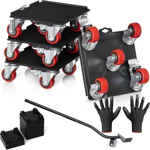 Heavy Duty Furniture Movers with Wheels Furniture  Kit Moving Furniture Lift Mover Tool Set Wheels Piano  Pool Table Dollies Double Bearings Locks Max Capacity 2000 lb 6.3 inch