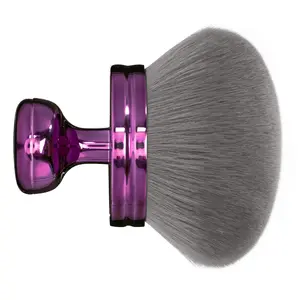 Blend & Blur Extra Large Body Makeup Brush 3.2inch Round Head for Self Tanner Leg Makeup Bronzer Vegan Cruelty-Free with Drawstring Bag Purple
