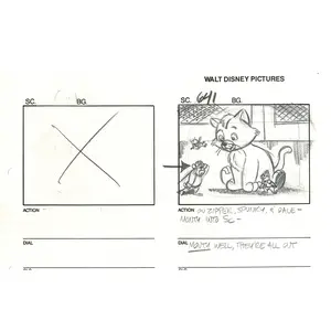 Chip n Dale Rescue Rangers Original Production Animation Storyboard Walt Disney FIRST EPISODE 1988 A203