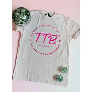 Pink Circle TTB Logo Graphic T-shirt