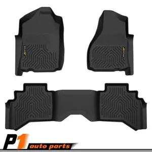Fits 02-09 Dodge Ram 1500 2500 3500 Quad Cab TPE Floor Mats Liners 3D Molded TPE