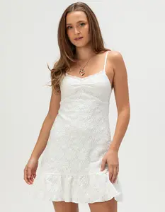 MADDEN GIRL Womens Lace Babydoll Dress