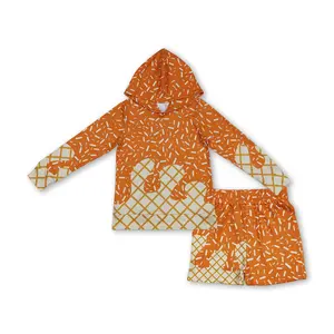 Boy Winter Clothes Orange Sprinkles Team Winter Shorts Set Sports Clothing Set BLS0013