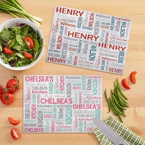 🔪 Personalized Glass Cutting Board  - Tempered - Non-Slip & Stylish! 🍽️