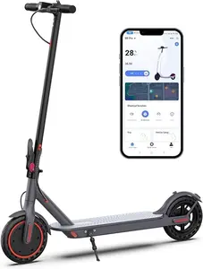 Electric Scooter, Powerful 350W Motor, Max 12/19/28Miles Long Range, Top Speed 16/19/21 MPH, 8.5'' Solid Tires, E Scooter for Adults and Teens