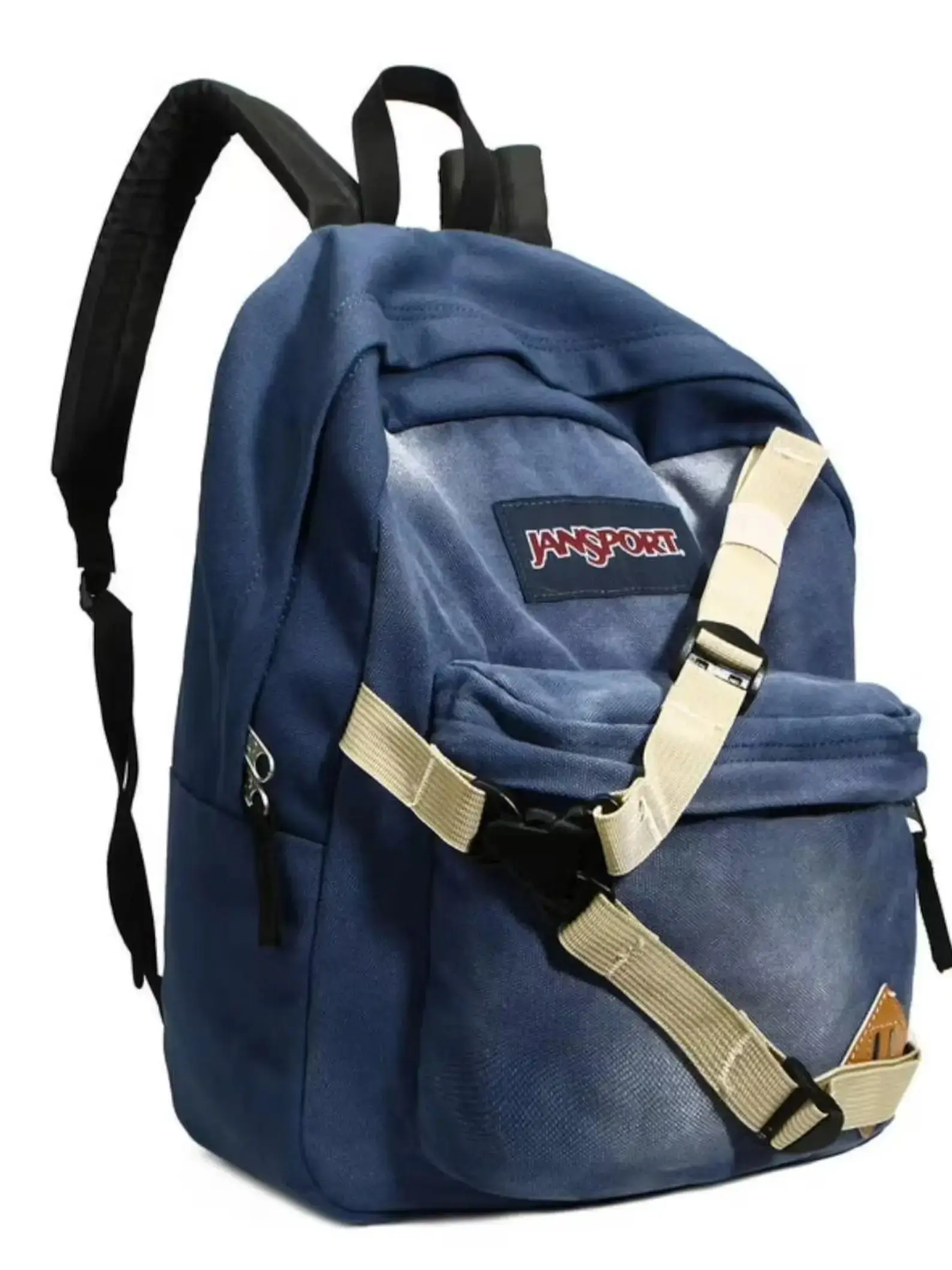 J-JanSport Spider-Man Denim Blue Backpack with Zipper, Multi-Pocket Laptop Bag for College Students, Unisex Streetwear Commuter Bag, Retro Street