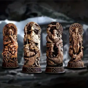 A Statue of a Norse Mythology Deity, a Sculpture for Viking Worship, Perfect As a Home Decor Piece Or an Outdoor Garden Ornament.