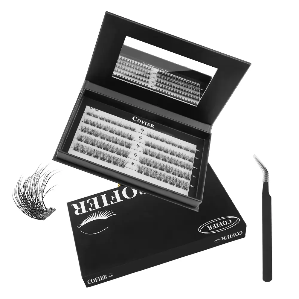 [Linda Live Exclusive] Cofier No Glue Lash Clusters, Easy Apply Reusable Eyelashes for Natural Look, Perfect for Make up  #Summervibes