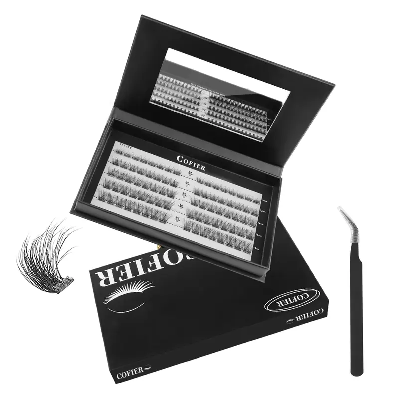 [Linda Live Exclusive] Cofier No Glue Lash Clusters, Easy Apply Reusable Eyelashes for Natural Look, Perfect for Make up  #Summervibes