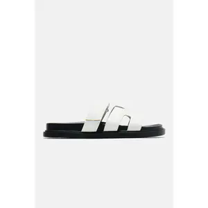 Agnes Flat Sandals - White Agnes Flat Sandals - White