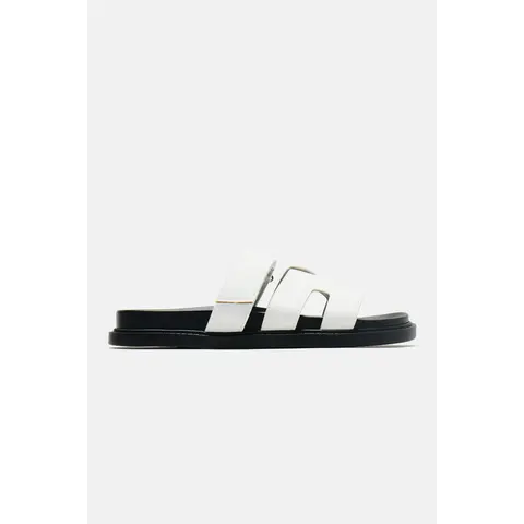 Agnes Flat Sandals - White