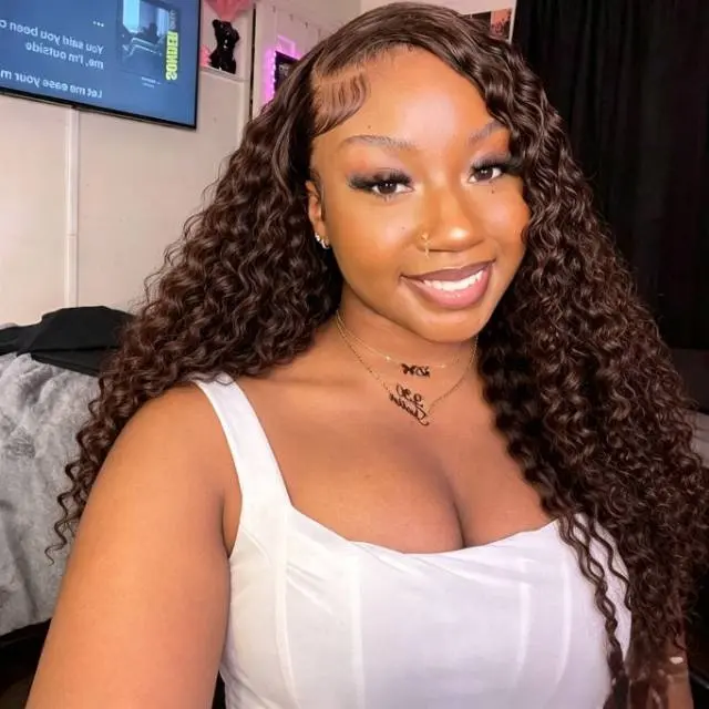 [New]AliPearl Wigs #4 Dark Brown Side Part Deep Wave 13x4 Lace Frontal Wig Pre Styled Glueless Ready to Go Wig Pre Cut Lace Pre Plucked Human Hair #SummerWins #DealsForYouDays