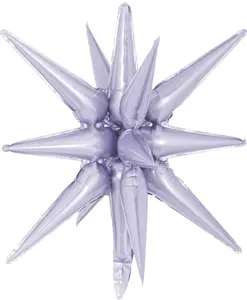 Decochamp Starburst Lilac 3D Foil Balloon - 22" in.