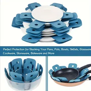 12pcs, Pot And Pan Protectors, 4 Different Sizes Cookware Protector Pot Dividers, Stacking Separators Pads, For Protecting And Separating Pots And Pans, Kitchen Gadgets, Kitchen Accessories, Cooking