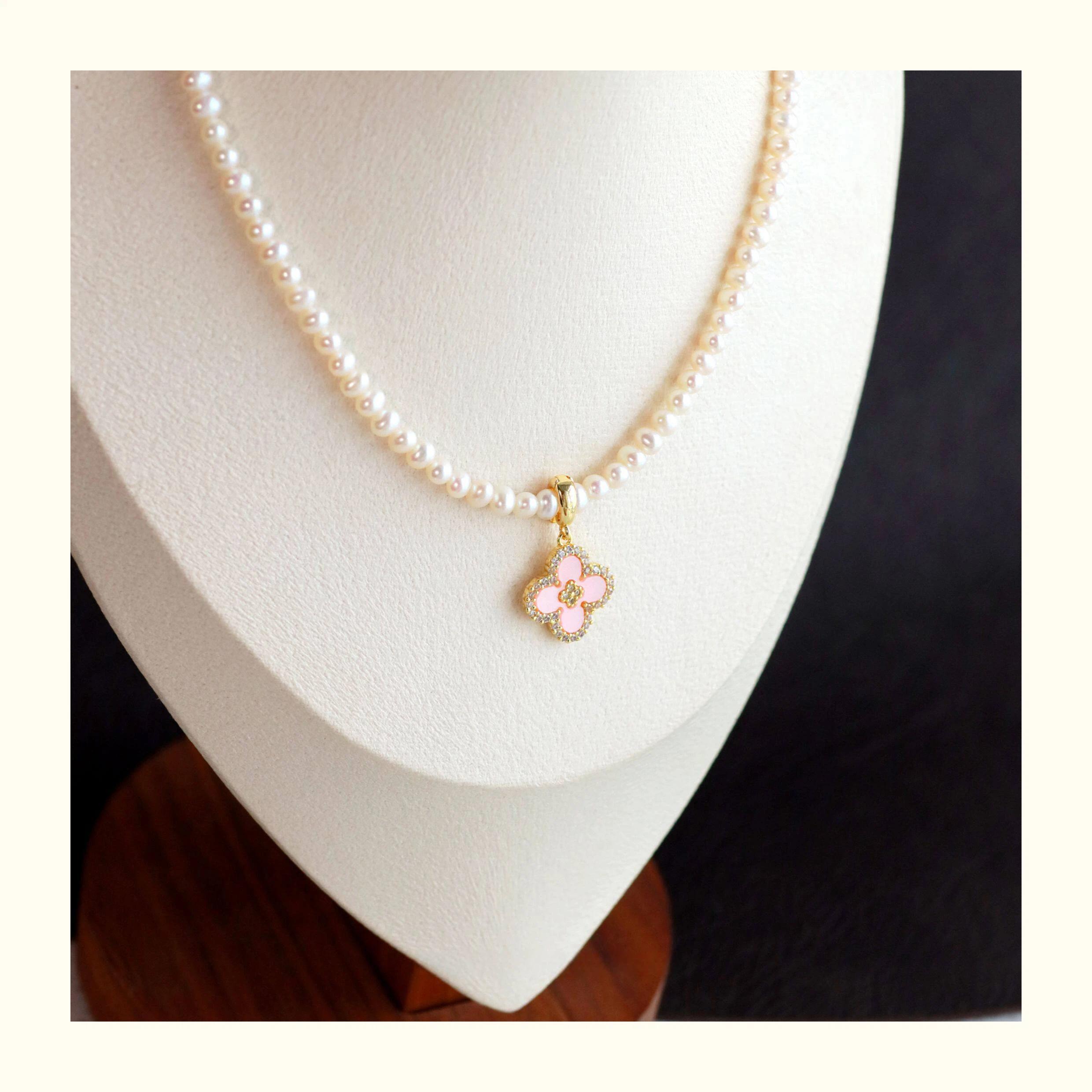 Clip-On Charm Pendant Set – Detachable DIY Necklace Charms | Mother of Pearl Gold Jewelry Collection