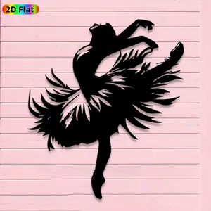 1pc Avant-Garde Ballerina Metal Wall Art, Avant-Garde Ballerina Statue Mural, Iron Craft, Perfect for Living Room, Lounge, Studio Decor, Intricate Craftsmanship, Silhouette Wall Decor, Christmas Decor, Ideal Gift for Trend Seekers