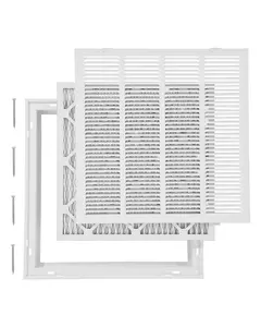 Return Air Filter Grille With Filter For W20 X H20 Duct Opening - HVAC Vent Grille For Home Or Office, Easy Install, Durable Steel Construction, Noise Reduction, Standard Size Grille Cover, Residential And Commercial Use