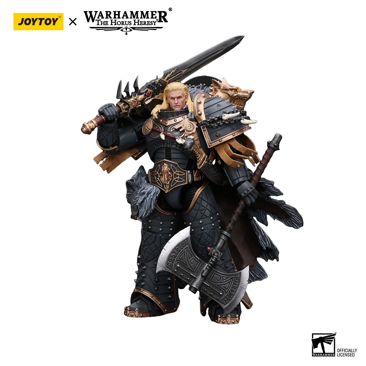 Joytoy 1/18 Leman Russ Primarch Space Wolves VIth Legion Anthropomorphic Action Figure - 7.08in Non-Toxic ABS PVC Fully Articulated Unisex Gaming Collectibles Model JT6137, Suitable for 12+ Years, PVC Figure