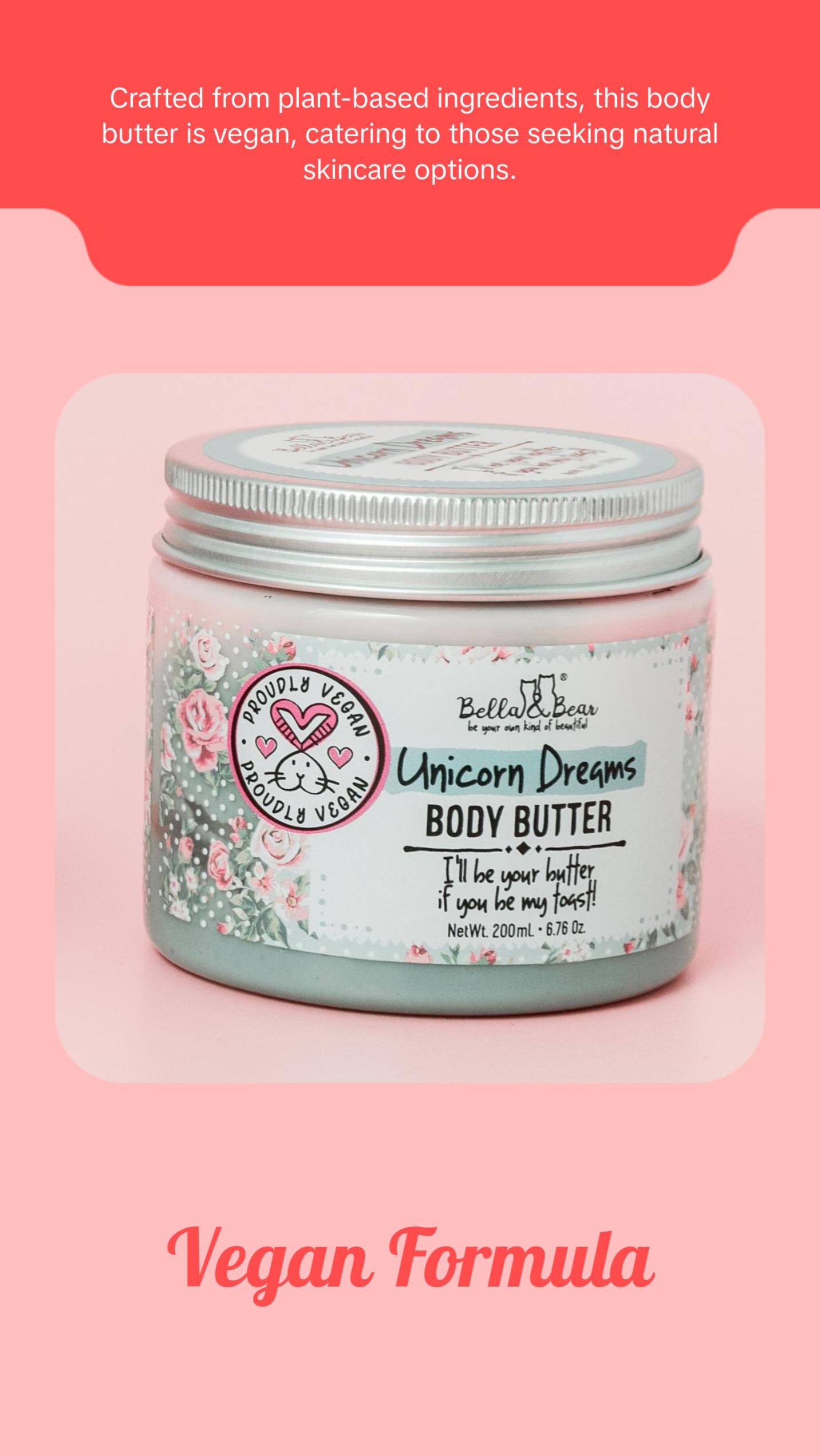 Bella & Bear 6.7oz Unicorn Dreams Body Butter | Shave Cream | Body Lotion--=%2=- cleanse=%2=----=%2=- bar=%2=-- cleanse bar