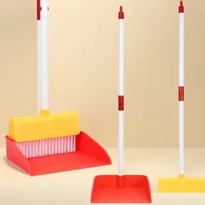 Kids Cleaning Toy Set 2PCS Broom and Dustpan Realistic Pretend Play Housekeeping Educational Toys for Toddlers Boys Girls Age 3 4 5 6 Years Old