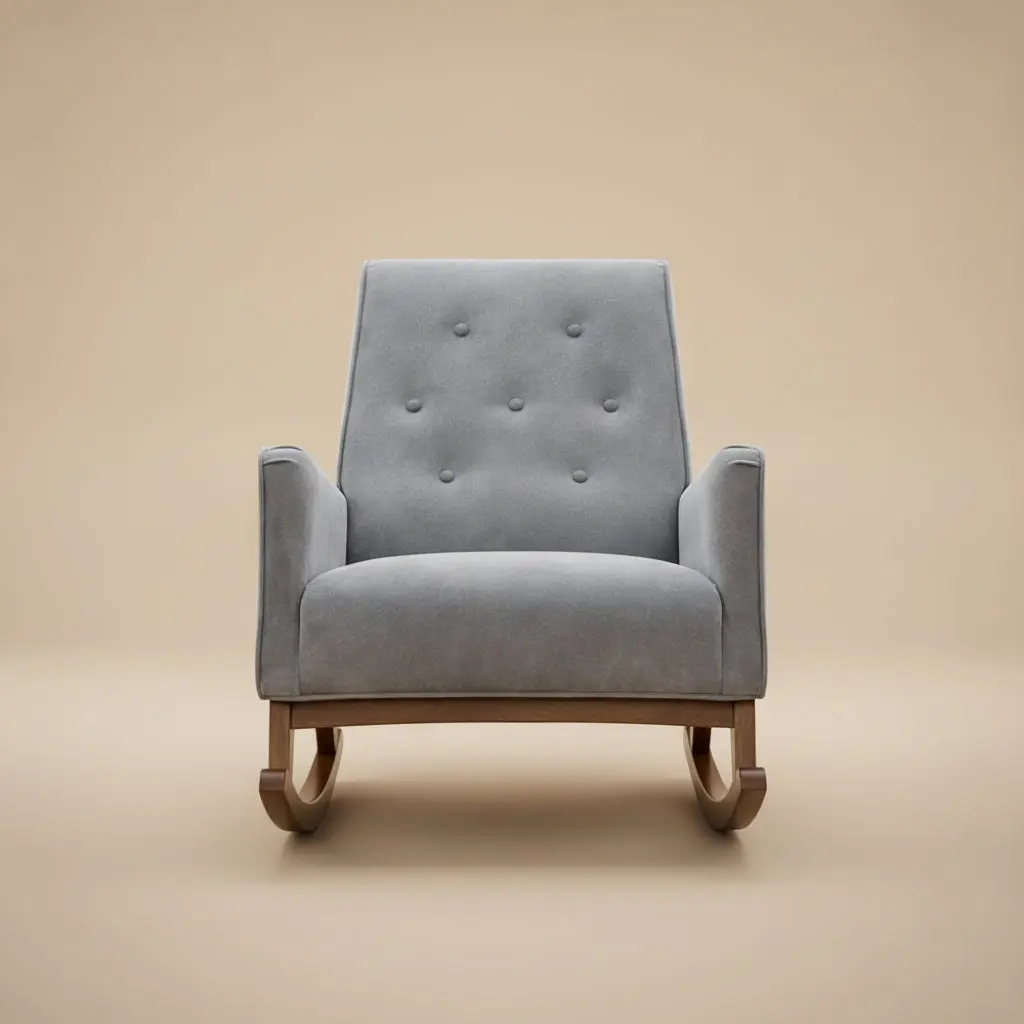Windsor Grey Microfiber Rocking Chair