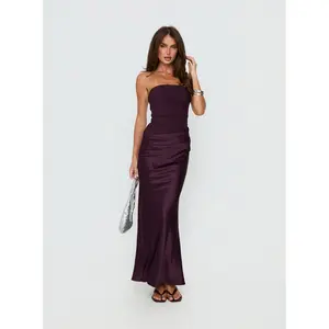 Lulita Strapless Maxi Dress Plum