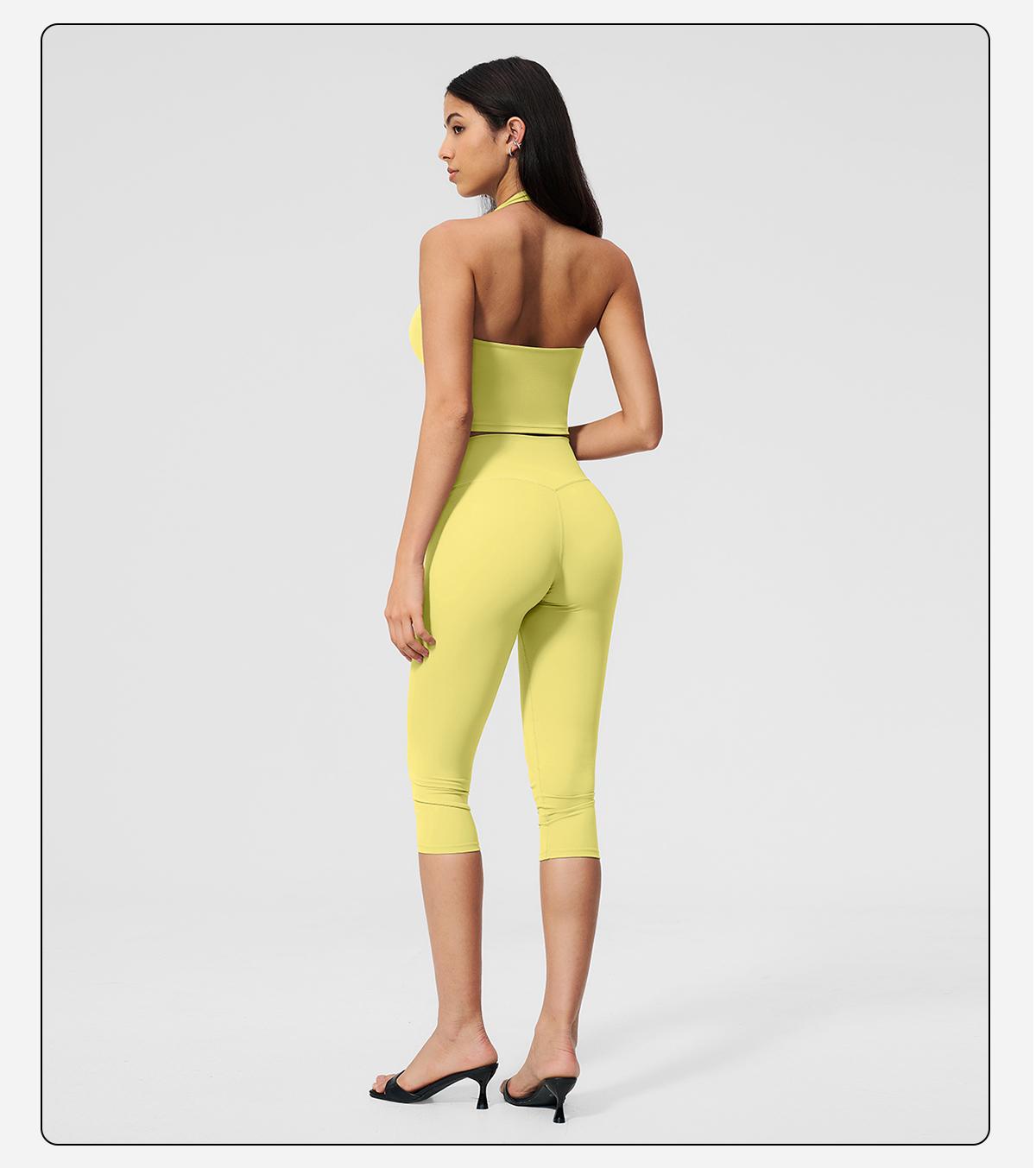 MFVIM Women’s halter V-neck yoga set — high-waisted, thigh-lifting fitness leggings; seamless, quick-dry running two-piece set with a second-skin feel,travel essentials,camping essentials,back to school,back to school haul