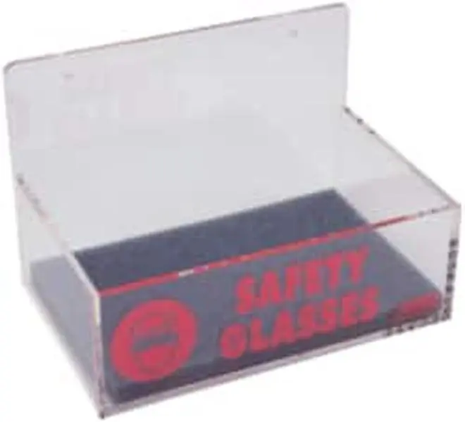 PRO-SAFE Rectangle Tray Style Safety Glasses Dispenser (6-Pair Capacity), 9" W x 3-1/4" H x 6" D, Table & Wall Mount Tool Organizer, Model MSCASG-1